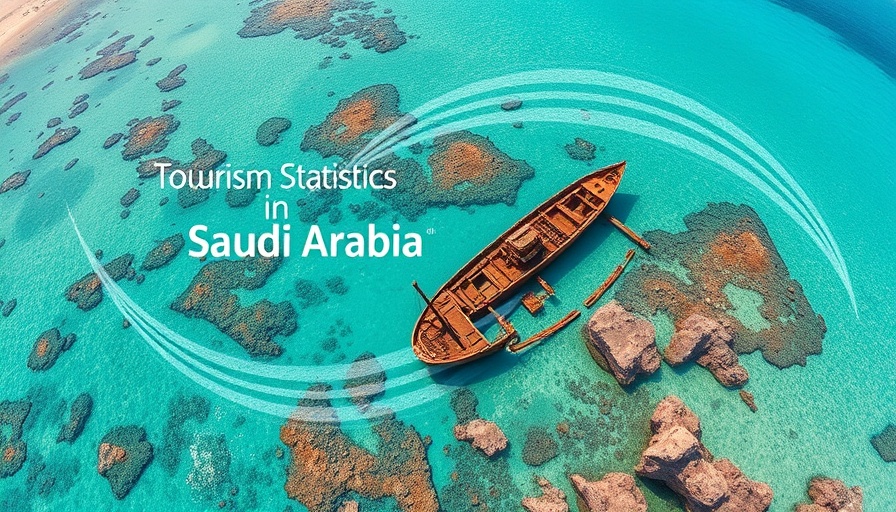 Saudi Arabia tourism growth report cover with shipwreck image.