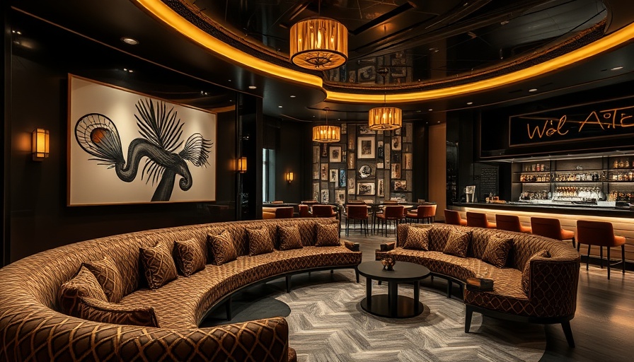 Modern luxury hotel lounge in Florence with stylish seating