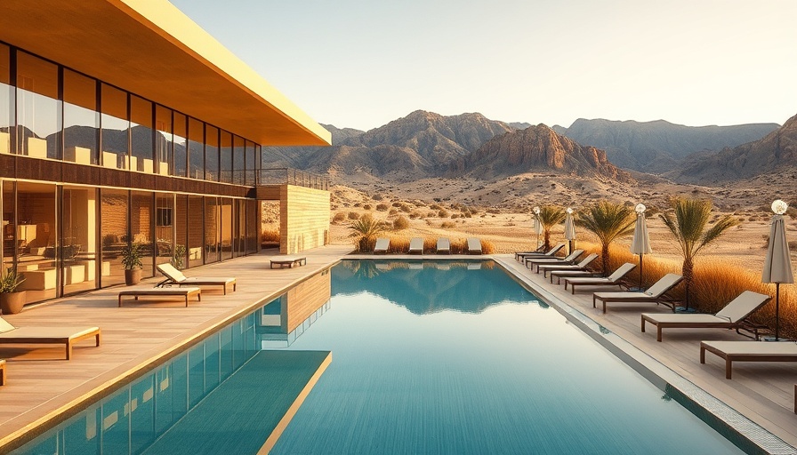 Modern luxury wellness resort in Mexico with scenic mountain views
