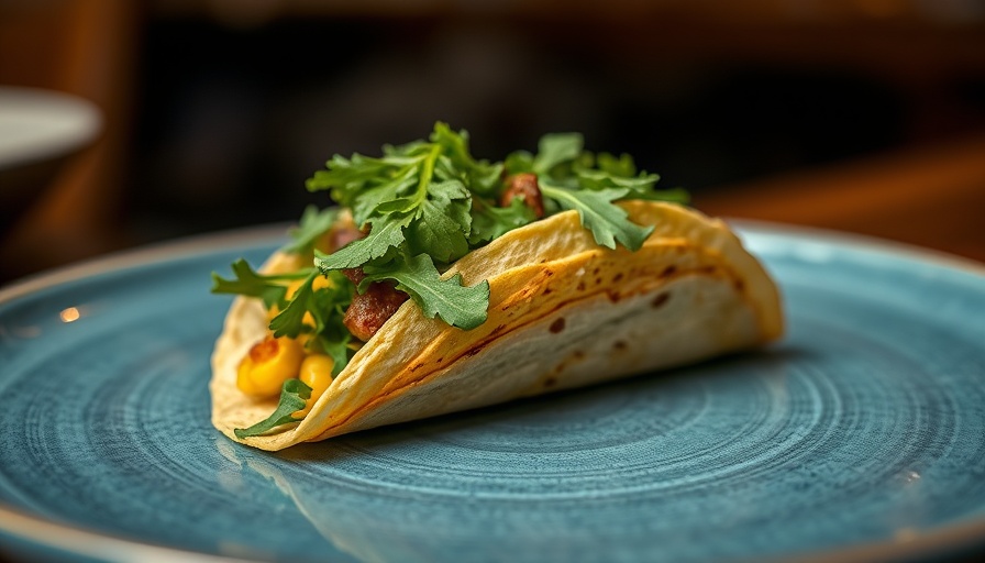 Gourmet taco highlighting Quebec culinary luxury travel.
