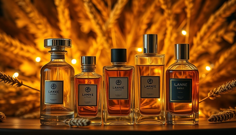 Collection of best niche fragrances for men on a rustic display.