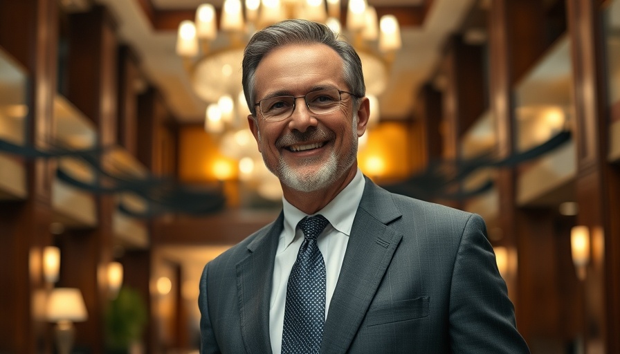 Hyatt Regency London's new general manager, smiling confidently.