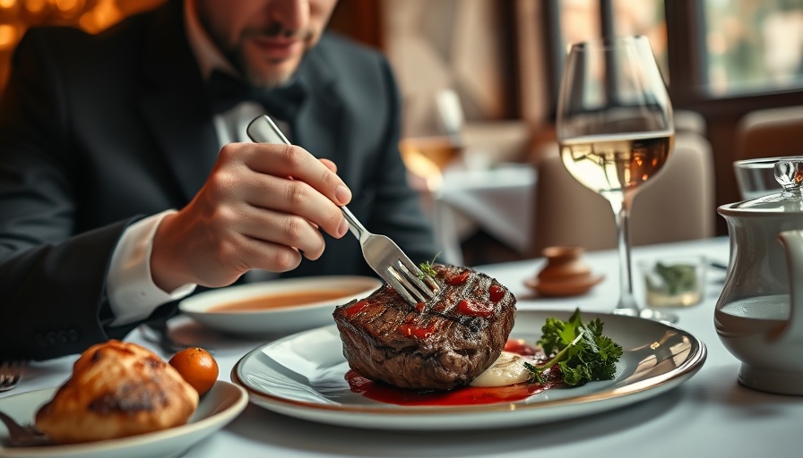 Luxury dining experience with steak and wine in Bristol.