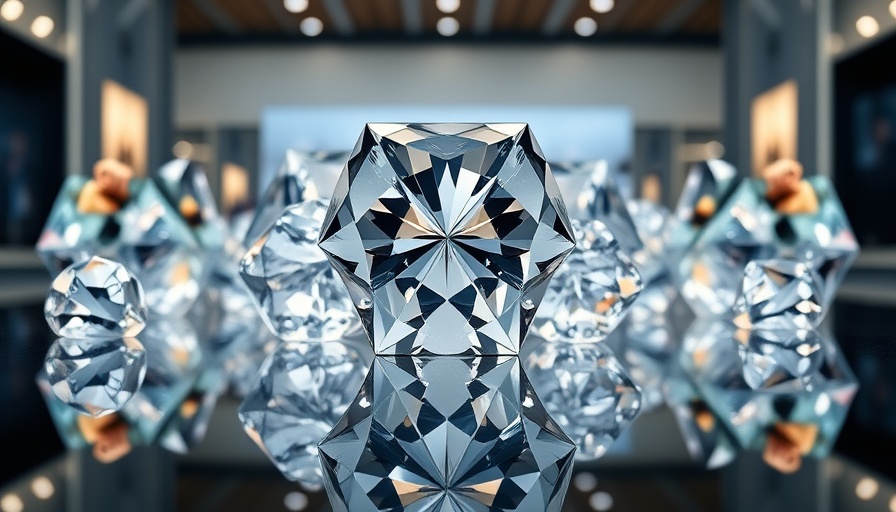 Elegant display of genuine Swarovski crystals in a gallery setting.