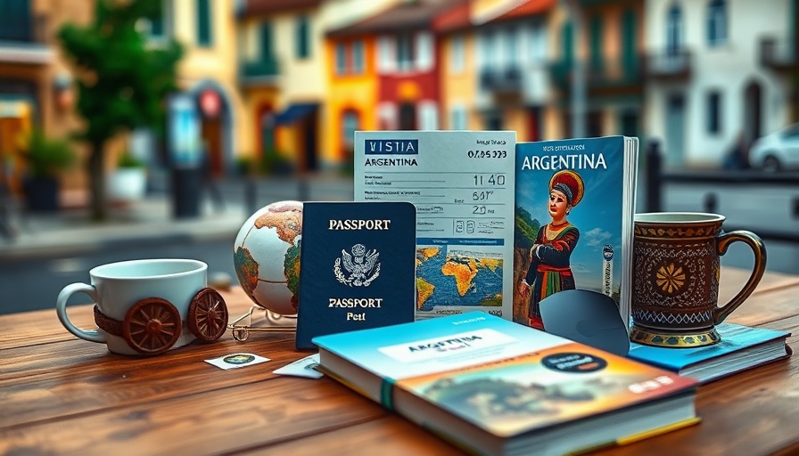 Luxury travel experiences in Argentina with passport, visa, guidebook.