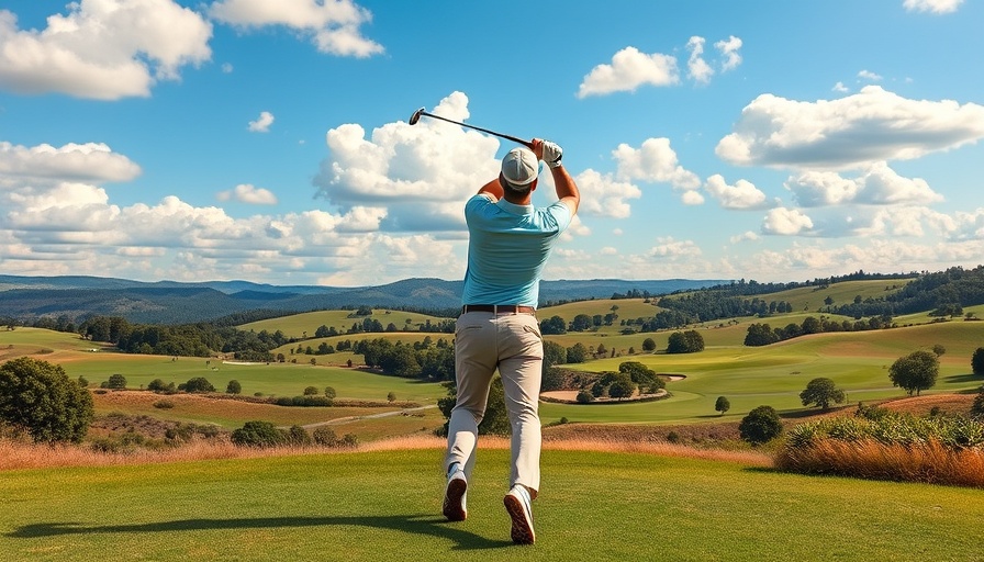 Man golfing on a lush course, representing outdoor recreation trends.