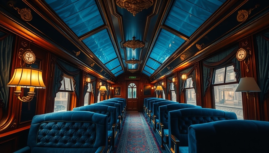 Opulent train interior showcasing luxury travel trends