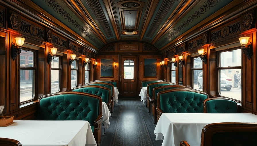 Luxurious Belmond British Pullman Train interior with vintage decor.