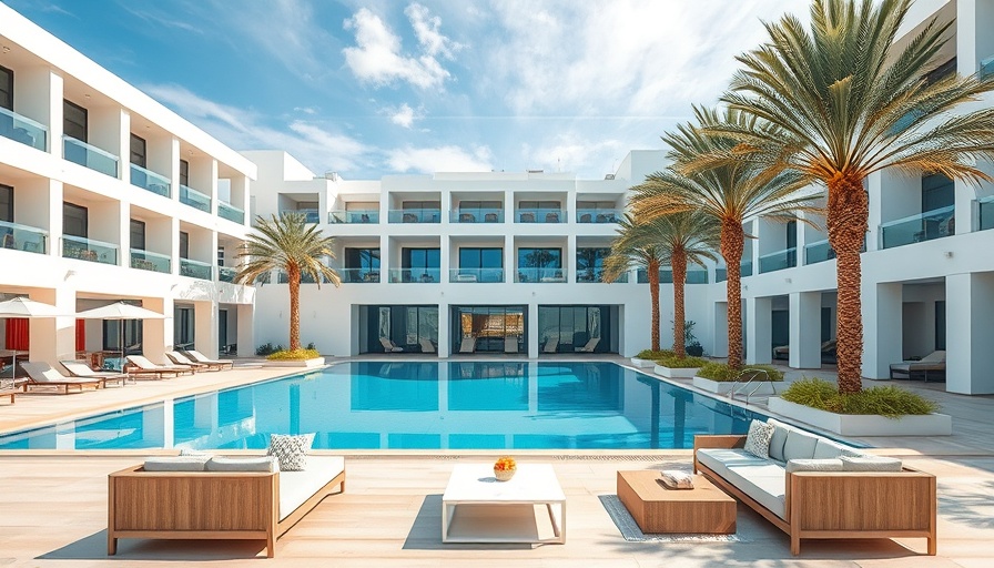Modern hotel in Paros with a luxurious poolside area