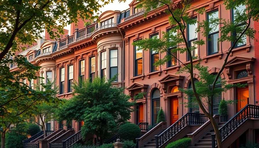 Perfect Day in Carroll Gardens Brooklyn with brownstone townhouses.