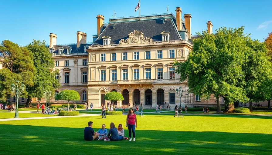Historic architecture in Paris, a hidden gem with lively park