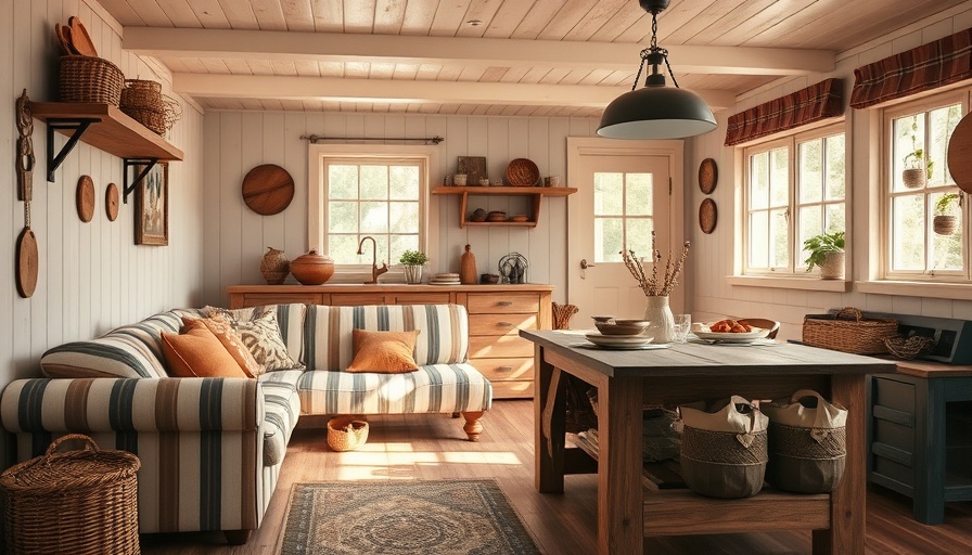 Cozy farmhouse interior in Suffolk with rustic decor