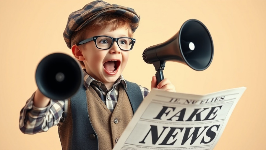 Why Children Lie: Young boy in vintage outfit with megaphone.