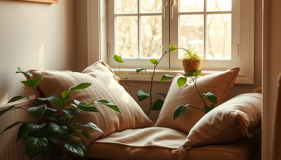 Personalized self-care human design cozy reading nook with plants.
