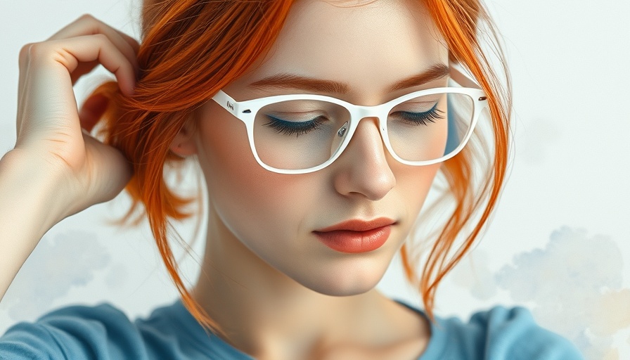 Watercolor art of woman with red hair symbolizing trichotillomania and self-acceptance.