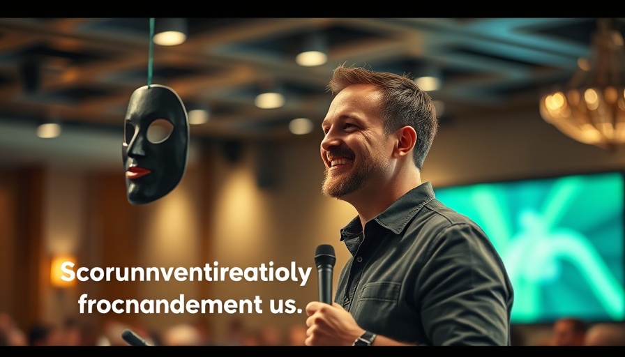 Speaker with mask discussing authenticity, People Pleasers Embrace Tension.