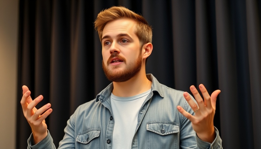 Speaker discussing why you attract the same type of person, engaging presentation.