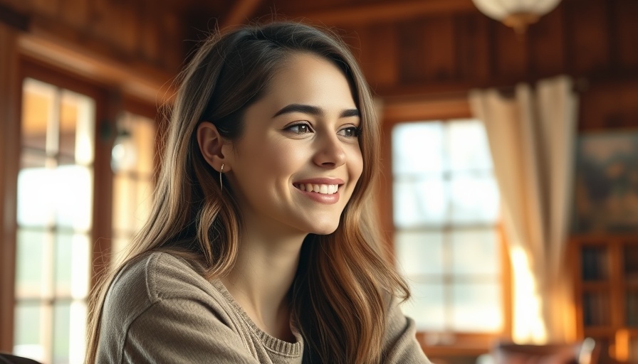 Young woman indoors discussing Human Design.