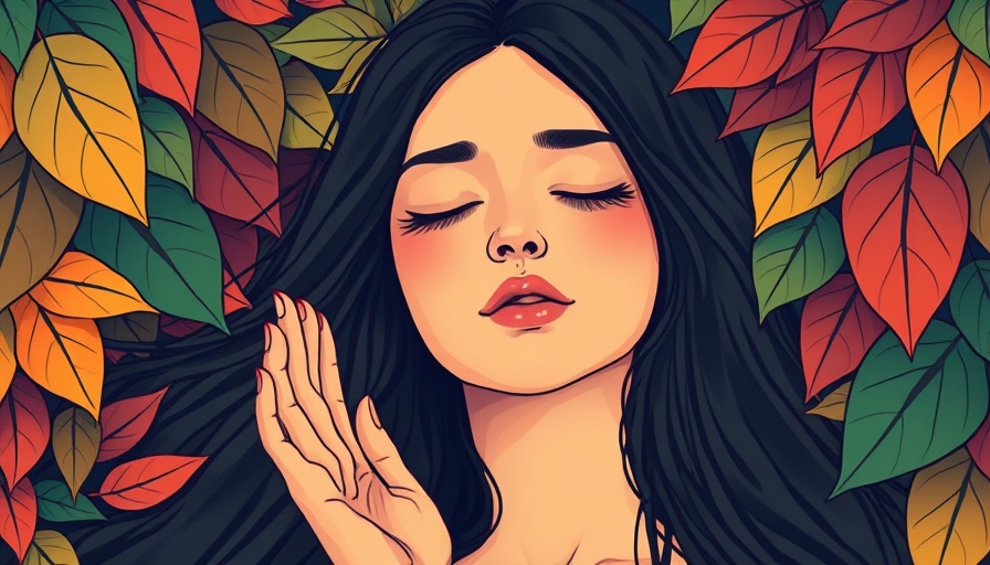 Artistic illustration of emotional release and healing surrounded by nature.