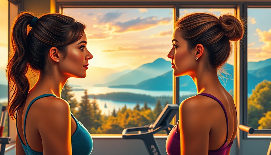 Finding joy in everyday gym routine with sunrise view.