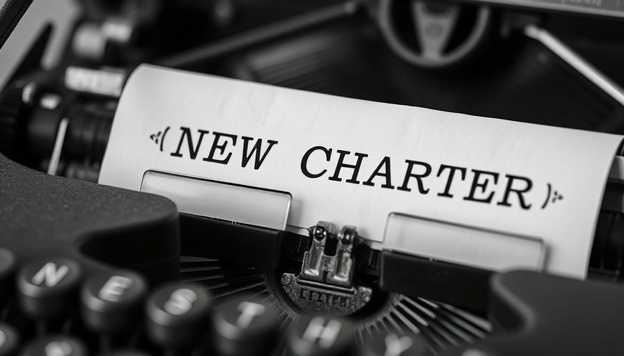Typewriter typing 'NEW CHAPTER'; symbolizing turning over a new chapter in life.