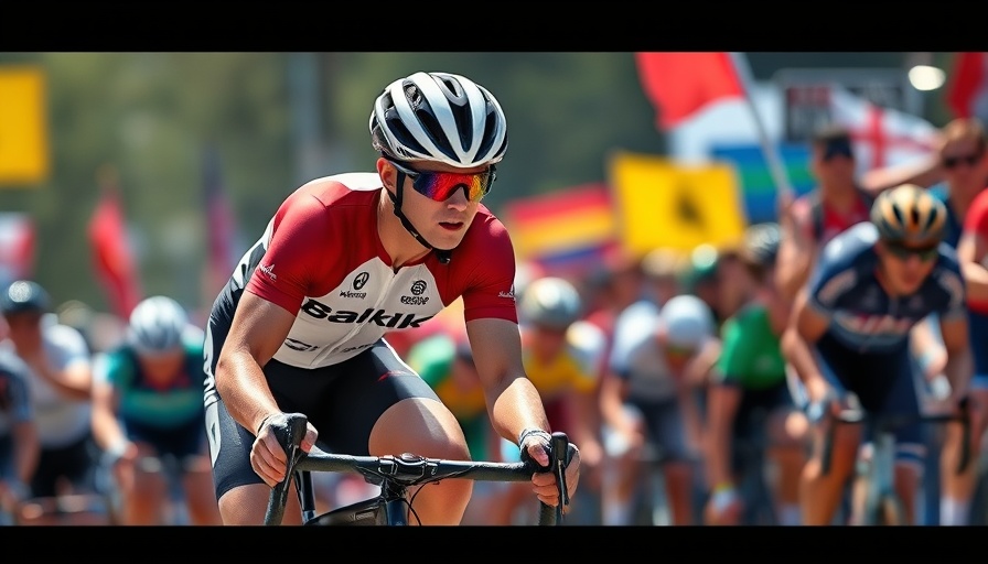 Focused cyclist demonstrating resilience during a competitive race.