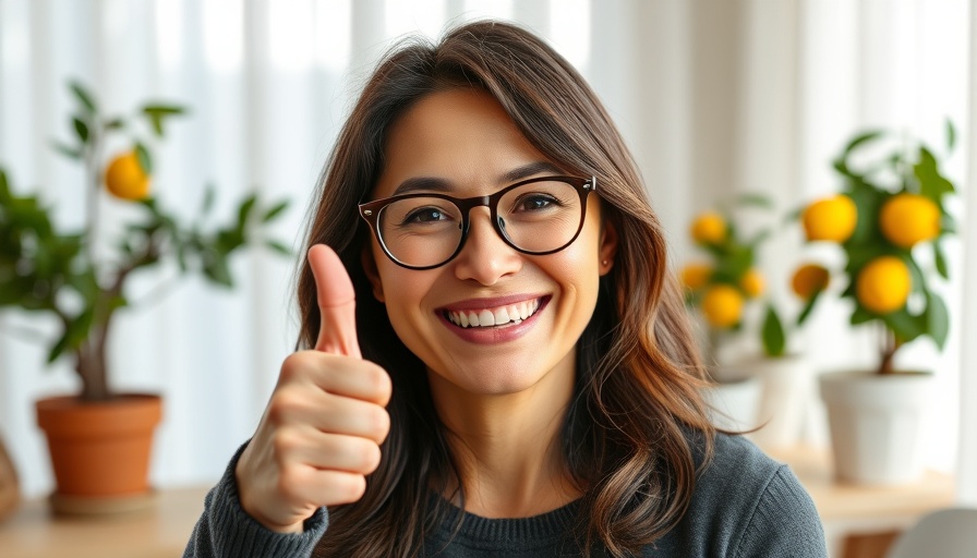 Smiling woman indoors giving thumbs up, discussing The Three Principles.