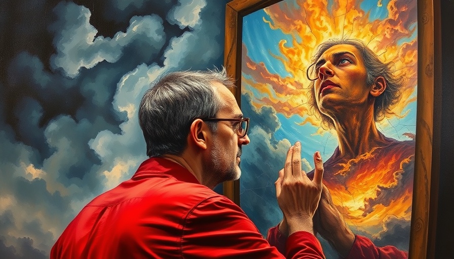 Symbolic painting of personal growth and toxic relationships transformation.