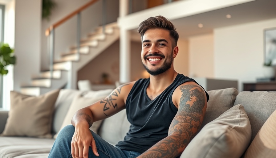 Person smiling in a modern living room discussing letting go in spiritual growth.