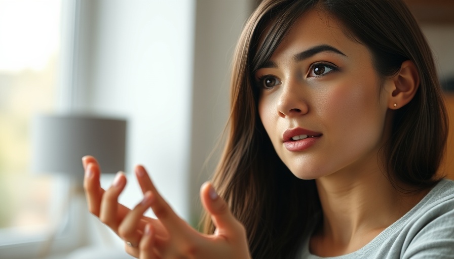 Human Design energy discussion by a focused woman.