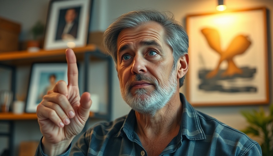 Choosing Yourself: man contemplative raising finger