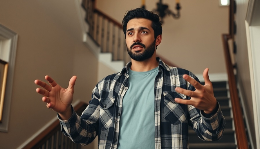 Man discussing 'How to Let Go and Trust Life' in a casual setting.