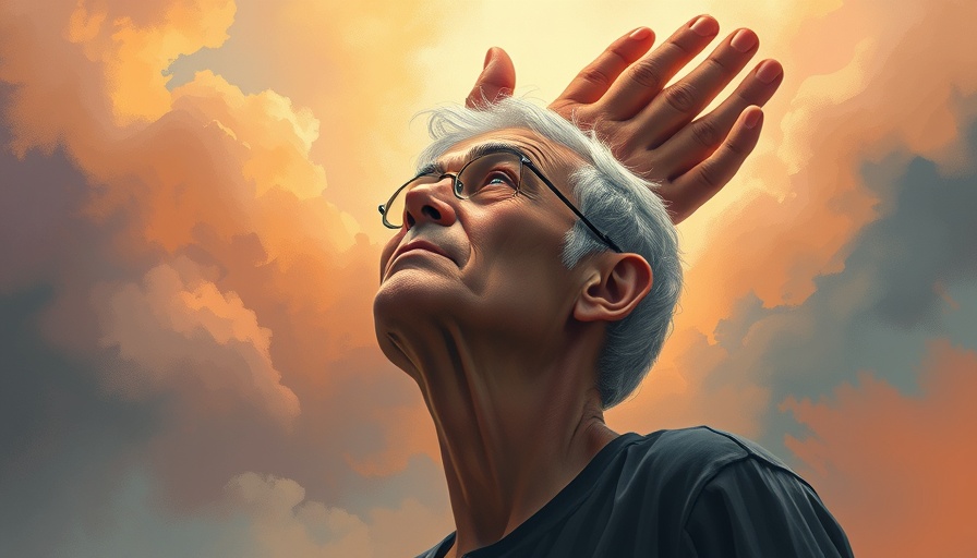 Impressionistic art of an older man facing vulnerability in emotional health.