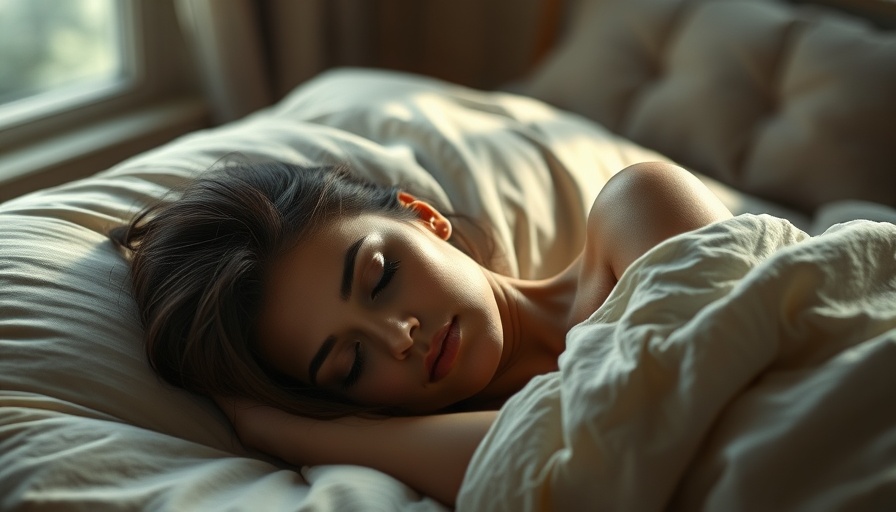 Sleeping woman in cozy bedroom to protect sleep after baby.