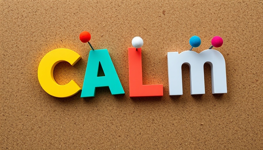 Colorful letters spelling calm pinned to corkboard, Emotional Detachment for Well-Being
