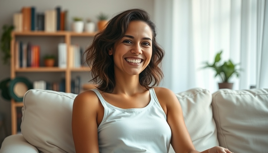 Human Design: Joyful woman smiling indoors.