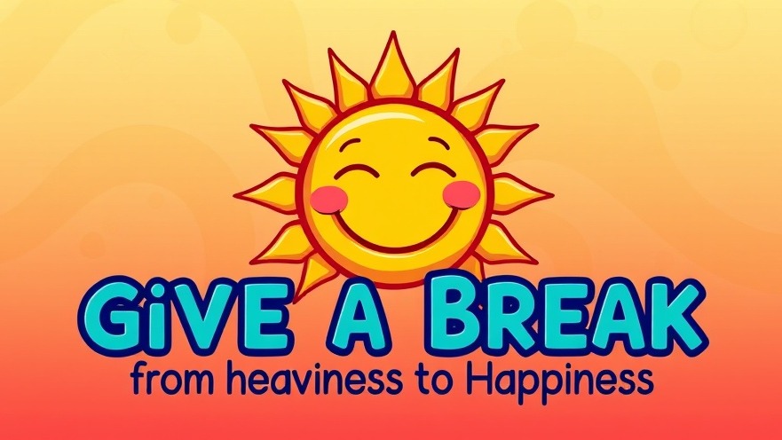 Vibrant banner promoting humor therapy with uplifting text and joyful sun illustration.