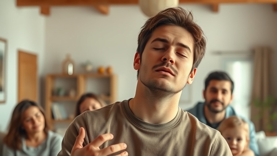 Thoughtful man expressing emotional energy in a Human Design setting.