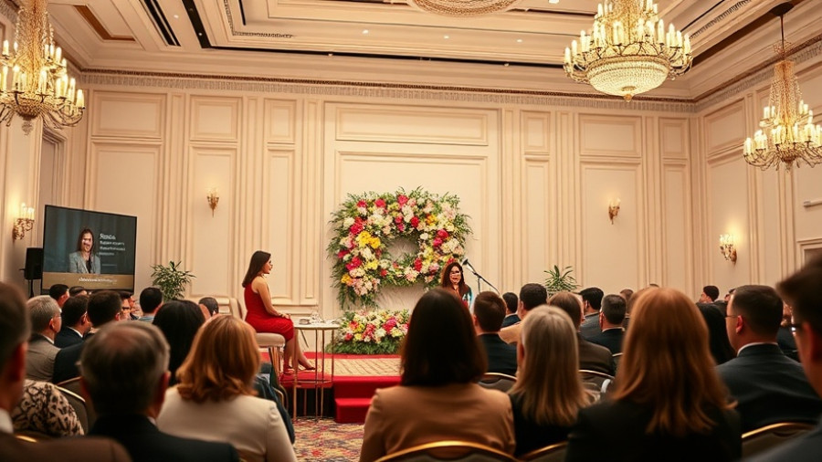 Panel discussion on beauty wellness fashion brands growth in elegant setting.