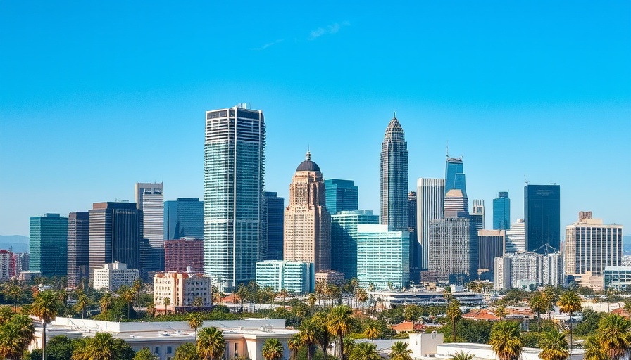 Los Angeles skyline representing Medicaid Cuts Los Angeles, clear day.