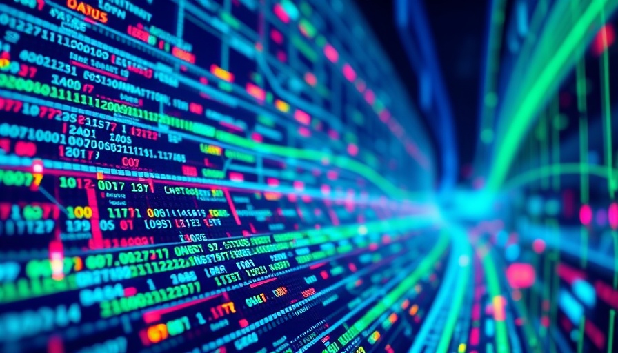 Futuristic digital streams symbolizing web traffic growth.