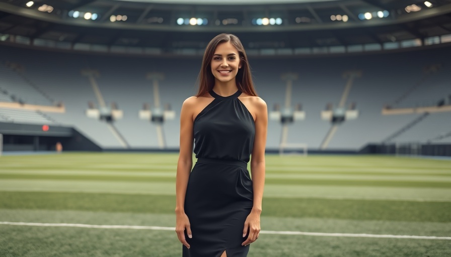 LAFC Game Day Experience: Woman in black dress at stadium