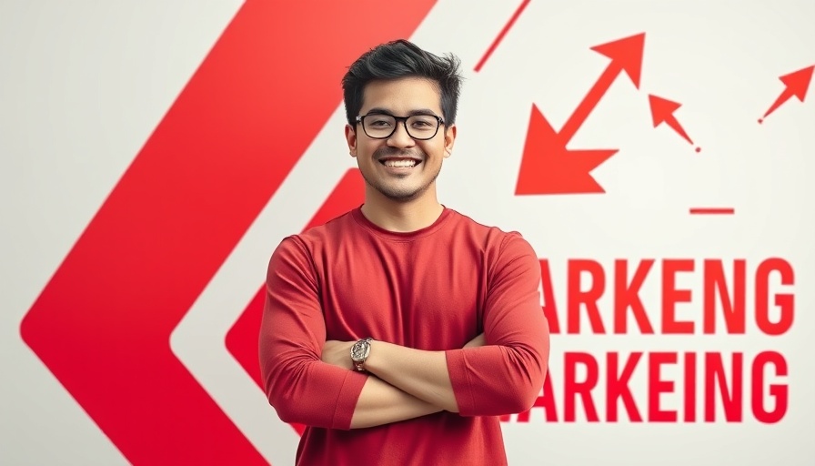 Marketing strategies for small businesses with confident man in graphic design