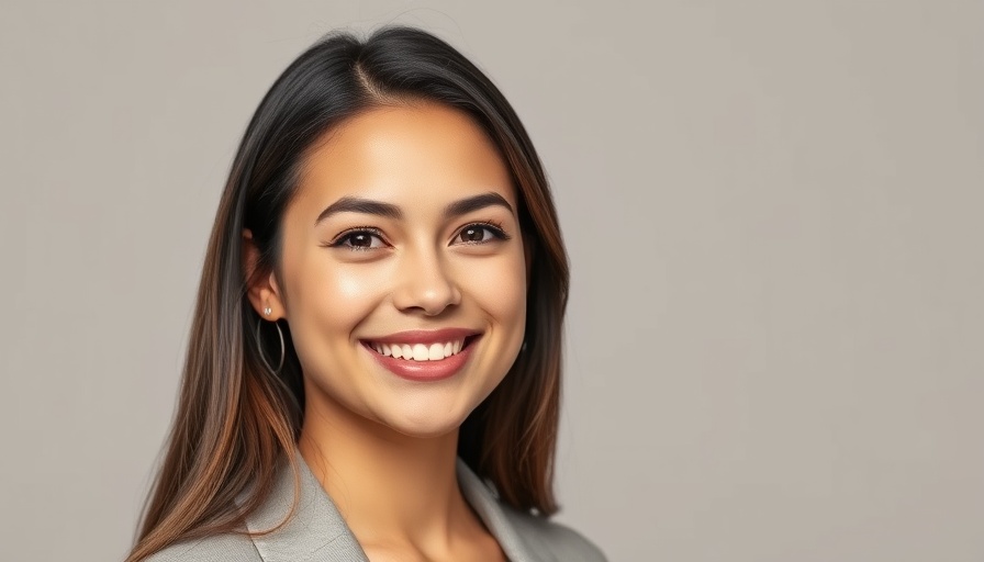 Portrait of a smiling professional woman, 2025 real estate trends.