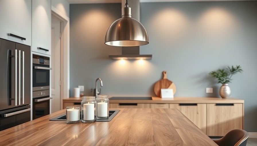 Modern kitchen with wood countertops and stylish features