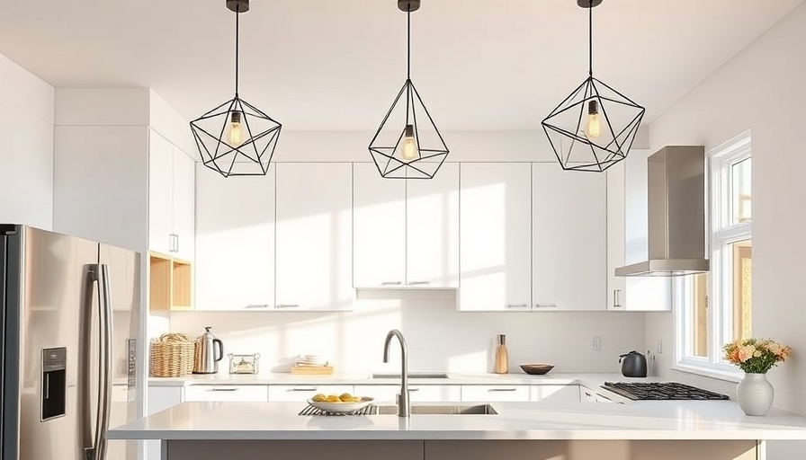 Modern kitchen lighting upgrade with pendant lights and sleek design.