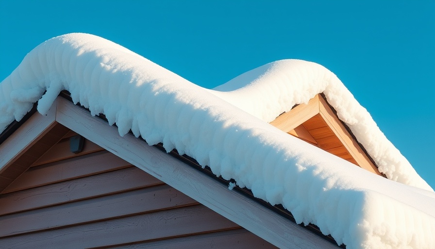Roof snow accumulation highlighting ice damming prevention.