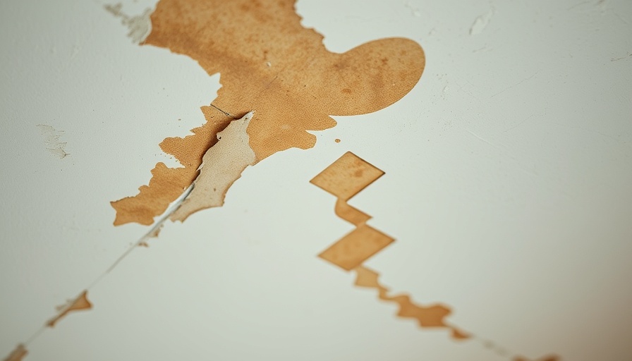 Ceiling corner with water stains, signs your roof is leaking.