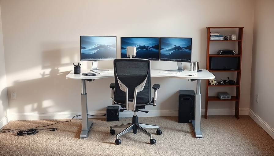 Flexispot E7 Plus adjustable desk setup in modern home office.