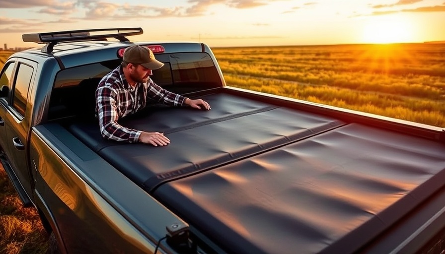 Man using Peragon Tectonic tri-fold bed cover in grassy field.